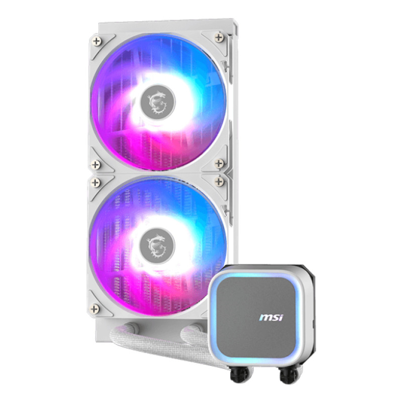 VENTILADOR P/CPU (MAG CORELIQUID A13 240 WHITE) ARGB, ENFRIAMIENTO LIQUIDO, 2 FAN, 240MM, BLANCO image 2